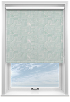 Irregular Tiles, Duckegg - Twist&Fit Roller Blind